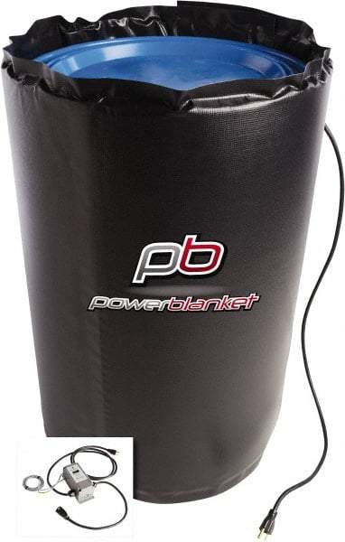 Powerblanket - 12" Wide, 30 Gallon Wrap-Around Drum Heater - 120 Volt, 6 Amps, 0°F to 145°F Thermostat Rating - All Tool & Supply