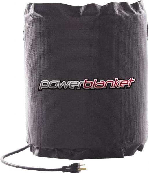 Powerblanket - 12" Wide, 5 Gallon Wrap-Around Drum Heater - 120 Volt, 60 Watts to 120 Watts, 0.5 Amps, 0°F to 100°F Thermostat Rating - All Tool & Supply