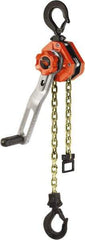 CM - 1,500 Lb Lifting Capacity, 10' Lift Height, Lever Hoist - Made from Chain, 47.2 Lb Avg Pull to Lift Rated Load, 1 Chain - All Tool & Supply