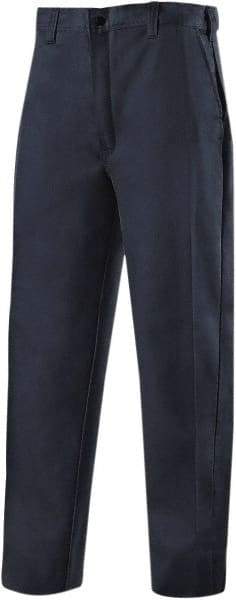 Steiner - Cotton Flame Resistant/Retardant Pants - Zipper Closure, 4 Pockets, 48" Waist, 36" Inseam, Navy, ASTM D6413-10 - All Tool & Supply