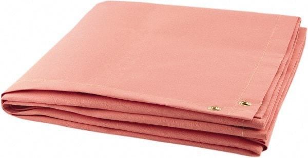 Steiner - 6' High x 6' Wide x 0.016" Thick Acrylic Coated Fiberglass Welding Blanket - Salmon, Grommet - All Tool & Supply