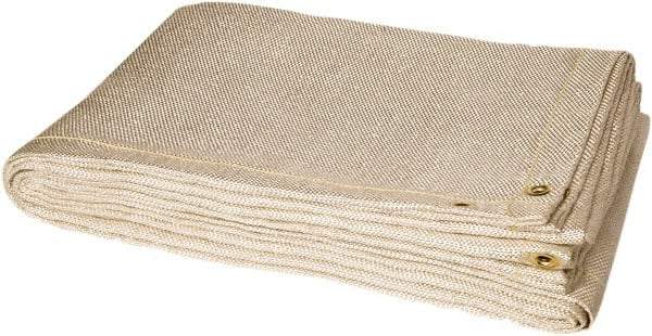 Steiner - 6' High x 6' Wide x 0.05" Thick Fiberglass Welding Blanket - Tan, Grommet - All Tool & Supply