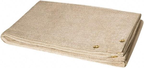 Steiner - 8' High x 8' Wide x 0.035" Thick Fiberglass Welding Blanket - Tan, Grommet - All Tool & Supply