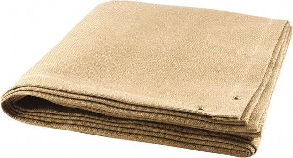 Steiner - 8' High x 8' Wide x 0.08" Thick Coated Fiberglass Welding Blanket - Tan, Grommet - All Tool & Supply