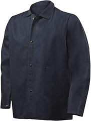 Steiner - Size S Flame Resistant/Retardant Jacket - Navy, Cotton, Snaps Closure - All Tool & Supply