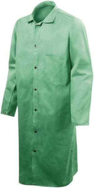 Steiner - Size S Flame Resistant/Retardant Coat - Green, Cotton, Snaps Closure - All Tool & Supply