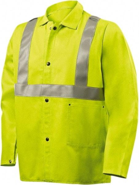 Steiner - Size 4XL Flame Resistant/Retardant Jacket - Lime, Cotton, Snaps Closure - All Tool & Supply