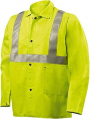 Steiner - Size 2XL Flame Resistant/Retardant Jacket - Lime, Cotton, Snaps Closure - All Tool & Supply