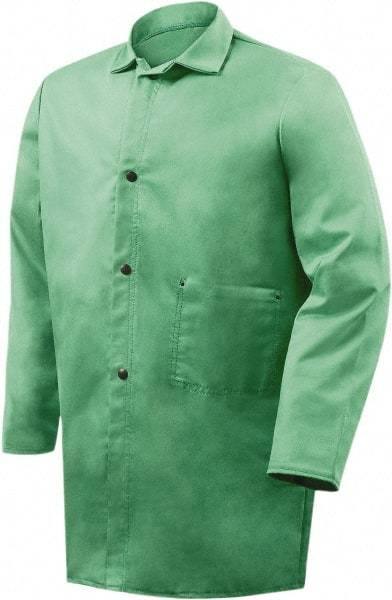 Steiner - Size 2XL Flame Resistant/Retardant Jacket - Green, Cotton, Snaps Closure - All Tool & Supply