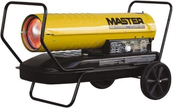 Master - 215,000 BTU Rating, Multi-Fuel Forced Air Heater - 5,375 Sq Ft Max Heating Area, 13 Gal Capacity, Fuel with Kerosene, Diesel & Fuel Oil - All Tool & Supply