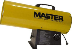 Master - 120,000 to 150,000 BTU Rating, Propane Forced Air Heater - 3,800 Sq Ft Max Heating Area, 100 Lb Capacity, Fuel with Propane - All Tool & Supply