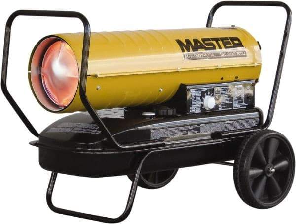 Master - 135,000 BTU Rating, Multi-Fuel Forced Air Heater - 3,375 Sq Ft Max Heating Area, 10 Gal Capacity, Fuel with Kerosene, Diesel & Fuel Oil - All Tool & Supply