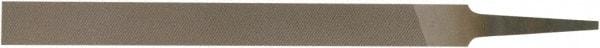 Nicholson - 4" Standard Precision Swiss Pattern Equalling File - Double Cut, 13/32" Width Diam x 5/64" Thick, With Tang - All Tool & Supply