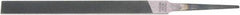 Nicholson - 4" Standard Precision Swiss Pattern Narrow Pillar File - Double Cut, 3/8" Width Diam x 7/64" Thick, With Tang - All Tool & Supply