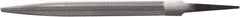 Nicholson - 8" Standard Precision Swiss Pattern Half Round File - Double Cut, 47/64" Width Diam x 3/16" Thick, With Tang - All Tool & Supply