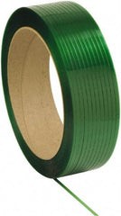 Made in USA - 10,500' Long x 1/2" Wide, Waxed Polyester Strapping - 500 Lb Capacity, 0.018" Thick - All Tool & Supply