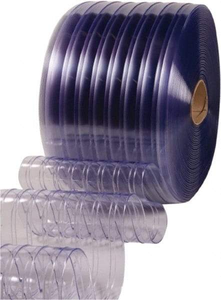 Clearway Door - Clear Ribbed QuickStrip Roll Dock Curtain Strips - 16" Wide x 100' Long x 0.144" Thick - All Tool & Supply