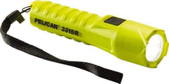 Pelican Products, Inc. - White LED Bulb, 132 Lumens, Right Angle Flashlight - Yellow Plastic Body, 1 18650 Lithium-Ion Battery Included - All Tool & Supply