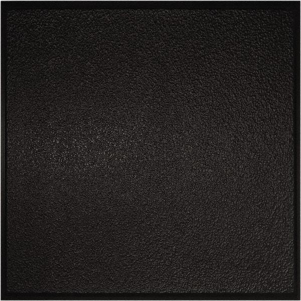 Genesis - 23-3/4" Long x 23-3/4" Wide x 0.11" Thick, Vinyl Ceiling Tile - ASTM E-84 Specification, Black - All Tool & Supply