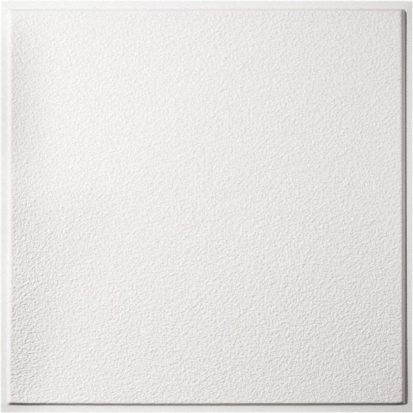 Genesis - 23-3/4" Long x 23-3/4" Wide x 0.11" Thick, Vinyl Ceiling Tile - ASTM E-84 Specification, White - All Tool & Supply