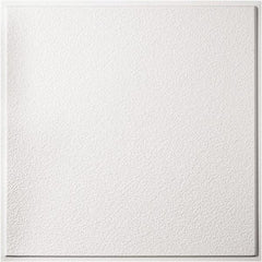 Genesis - 23-3/4" Long x 23-3/4" Wide x 0.11" Thick, Vinyl Ceiling Tile - ASTM E-84 Specification, White - All Tool & Supply