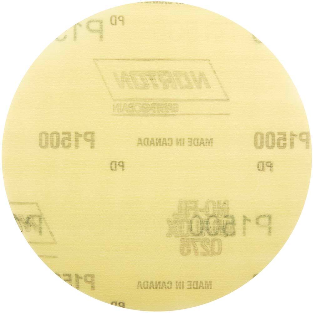 Norton - Hook & Loop Discs; Abrasive Type: Coated ; Disc Diameter (Inch): 6 ; Abrasive Material: Aluminum Oxide ; Grade: Ultra Fine ; Grit: 1,500 ; Series: Q275 - Exact Industrial Supply