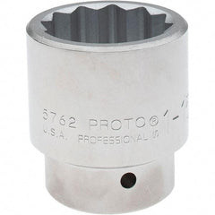 Proto - 1-15/16", 1" Drive, Standard Hand Socket - 12 Points, 3-5/16" OAL, Steel, Full Polish Finish - All Tool & Supply