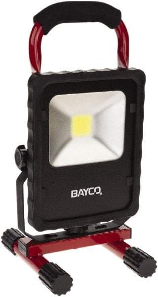 Bayco - 20 Watt, Electric, LED Portable Stand Mount Work Light - 6' Cord, 1 Head, 2,200 Lumens, Aluminum, 12.6" Long x 6.2" Wide x 6.4" High - All Tool & Supply