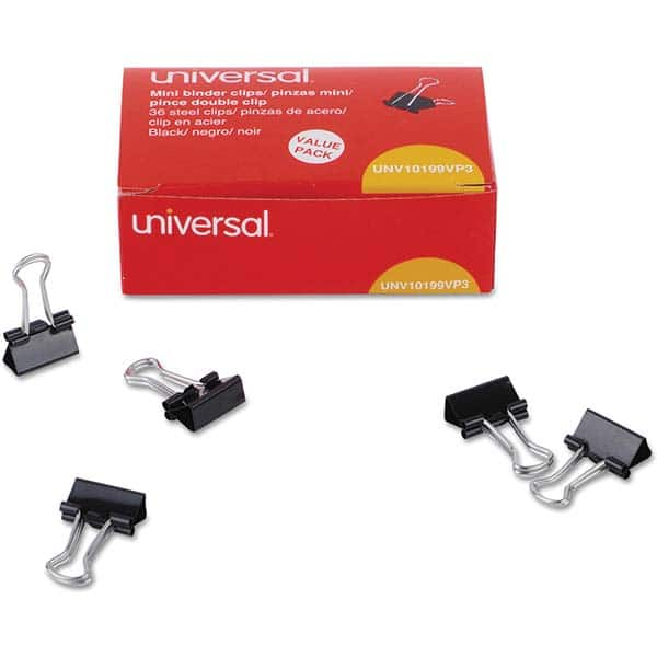 UNIVERSAL - Binder Clips Width (Inch): 0.63 Binder Type: Binder Clip - All Tool & Supply