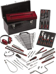 GearWrench - 89 Piece 1/4 & 3/8" Drive Aviation Tool Set - Comes in Steel Tote Box - All Tool & Supply