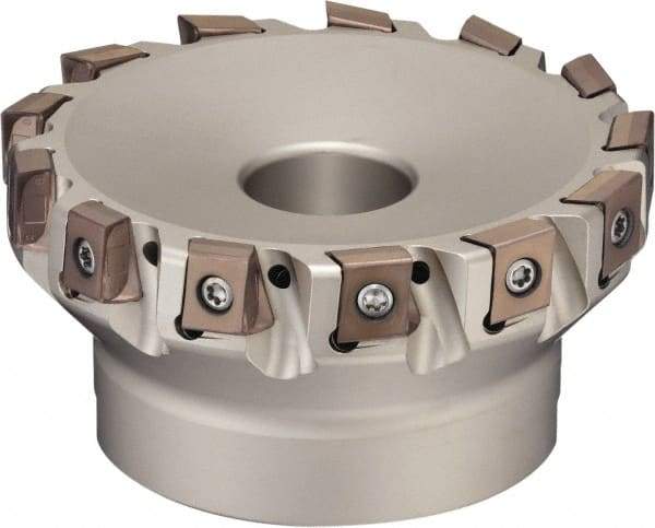 Sumitomo - 10 Inserts, 3" Cut Diam, 1.76" Arbor Diam, 12mm Max Depth of Cut, Indexable Square-Shoulder Face Mill - 0/90° Lead Angle, 1-3/4" High, LNEX1306.. Insert Compatibility, Through Coolant, Series TSX - All Tool & Supply