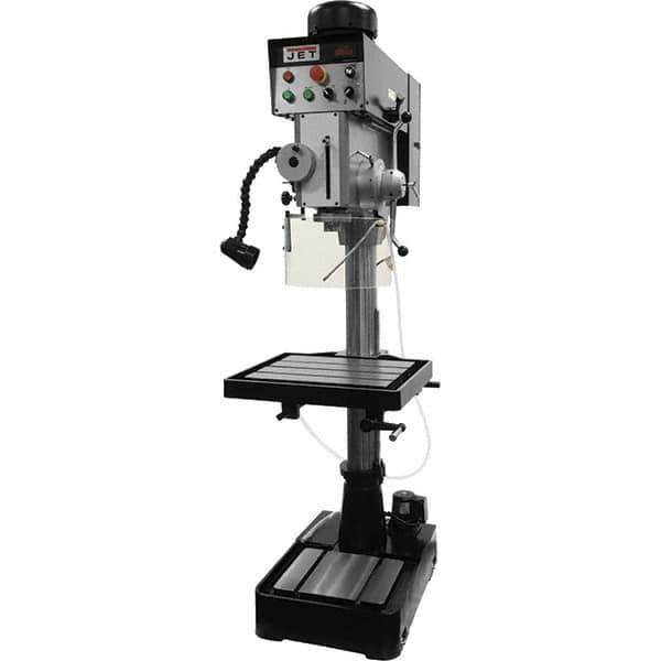 Jet - 10-7/16" Swing, Geared Head Drill & Tap Press - Variable Speed, 2 hp, Three Phase - All Tool & Supply