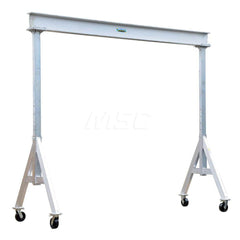 Adjustable Gantry Crane: 6,000 lb Working Load Limit, 10″ Eye Beam Height, 65″ OAW Aluminum