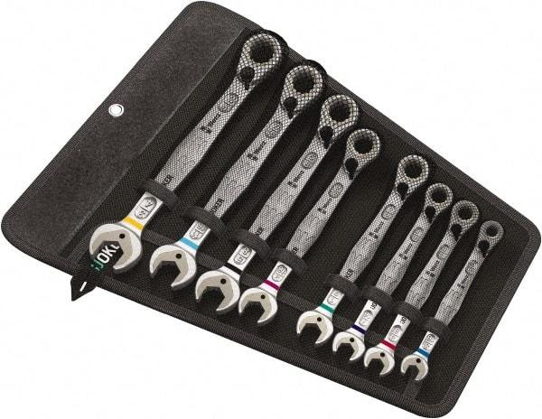 Wera - 11 Piece, 8mm to 19mm, Combination Wrench Set - Metric Measurement Standard, Chrome Vanadium Finish, Comes in Nylon Pouch - All Tool & Supply