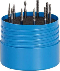 SGS Pro - 10 Piece, 1/8" Shank Burr Set - Tungsten Carbide, Multiple Head Shape - All Tool & Supply