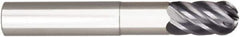 Niagara Cutter - 1/2" Diam, 1/2" LOC, 6 Flute Solid Carbide Ball End Mill - AlTiN Finish, Single End, 3" OAL, 1/2" Shank Diam, Spiral Flute - All Tool & Supply