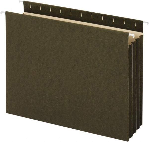 UNIVERSAL - 8-1/2 x 11", Letter Size, Standard Green, Hanging File Folders with Box Bottom - 11 Point Stock - All Tool & Supply