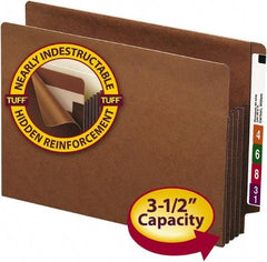 SMEAD - 8-1/2 x 11", Letter Size, Redrope, Expansion Folders - Straight Tab Cut Location - All Tool & Supply