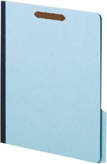 Pendaflex - 8-1/2 x 11", Letter Size, Light Blue, File Folders with Top Tab - 25 Point Stock, 1/3 Tab Cut Location - All Tool & Supply