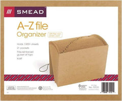 SMEAD - 8-1/2 x 11", Letter Size, Kraft, A-Z Indexed Expanding Files - All Tool & Supply