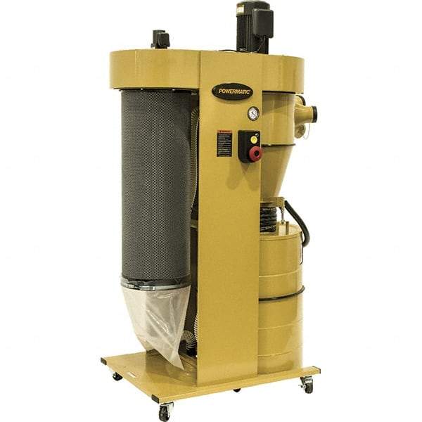 Powermatic - 0.3µm, 230 Volt Portable Dust Collector with Filter - 54-1/2" Long x 85-1/4" High, 8 CFM Air Flow - All Tool & Supply