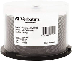 Verbatim - White DVD+R Disc - Use with CD, DVD - All Tool & Supply