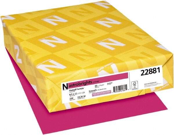 Neenah Paper - 8-1/2" x 11" Fireball Fuchsia Colored Copy Paper - Use with Laser Printers, Copiers, Inkjet Printers - All Tool & Supply