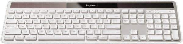 Logitech - Silver Wireless Keyboard - Use with Mac OS X 10.4 & Later - All Tool & Supply