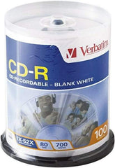 Verbatim - White CD-R Discs - Use with CD, DVD - All Tool & Supply