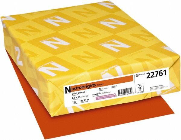 Neenah Paper - 8-1/2" x 11" Orbit Orange Colored Copy Paper - Use with Laser Printers, Copiers, Inkjet Printers - All Tool & Supply