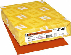 Neenah Paper - 8-1/2" x 11" Orbit Orange Colored Copy Paper - Use with Laser Printers, Copiers, Inkjet Printers - All Tool & Supply