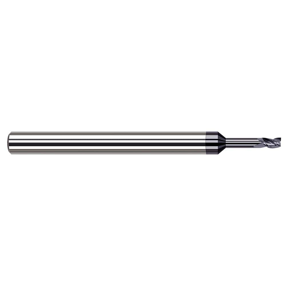 Harvey Tool - 0.04", 0.06" LOC, 1/8" Shank Diam, 2-1/2" OAL, 3 Flute Solid Carbide Square End Mill - Exact Industrial Supply