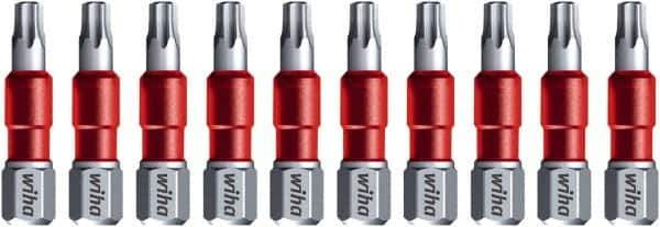 Wiha - T27 Torx Bit - 1/4" Hex Drive, 1-9/64" OAL - All Tool & Supply