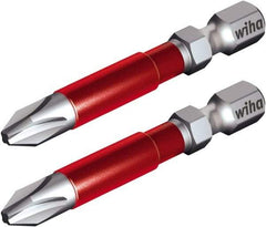 Wiha - #3 Phillips Screwdriver Bit - 1/4" Hex Drive, 1-59/64" OAL - All Tool & Supply